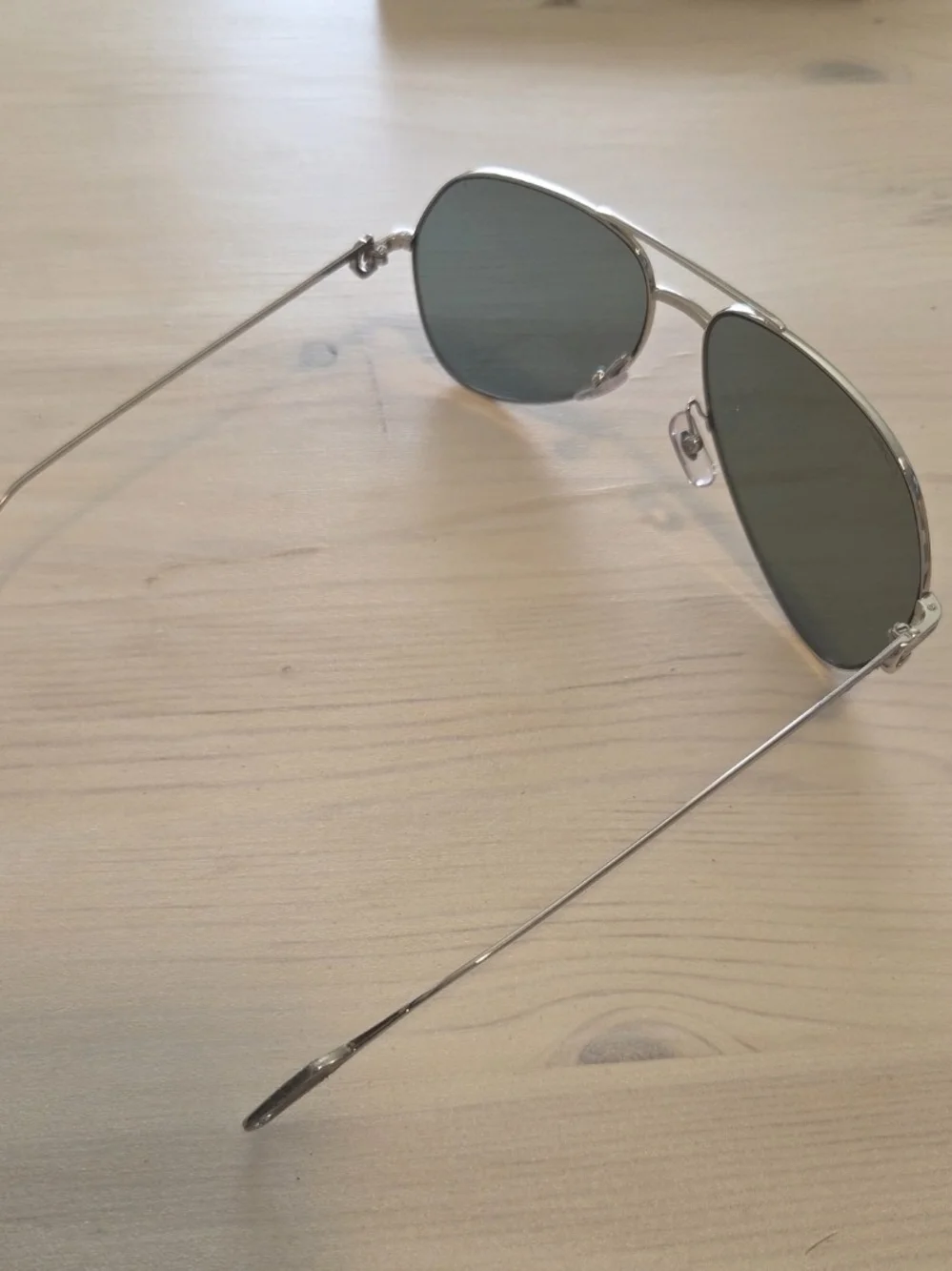 Authentic Cartier Silver Classic Aviator Sunglasses with Case